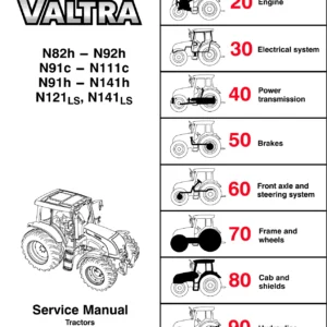 Valtra N82h N92h N91c N111c N91h N141h N121LS N141LS Service Manual — Complete Workshop Repair Guide PDF