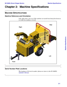 Vermeer BC1000XL Brush Chipper Service Manual - Deutz, Cummins, Caterpillar and PSI Workshop Repair Guide PDF