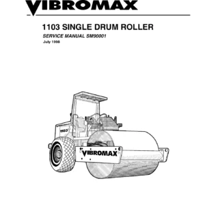 Vibromax 1103 Single Drum Roller Service Manual SM90001 - PDF Download
