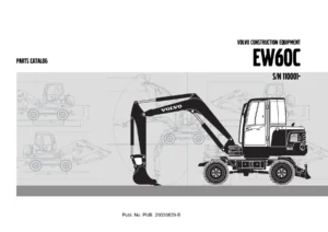 Volvo EW60C Wheeled Excavator Parts Catalogue PUB 20030829-B - Complete PDF Parts Manual