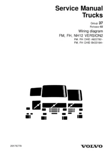 Volvo FM FH NH12 Wiring Diagram Manual 20176779 - Group 37 Electrical Service PDF