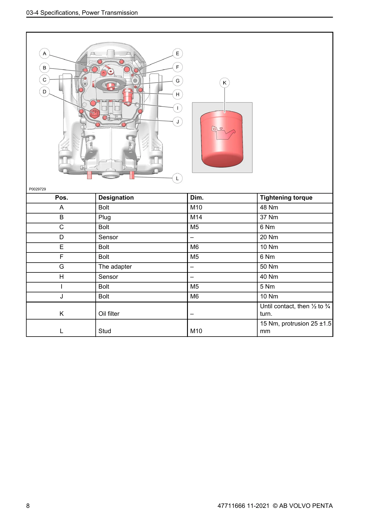 Volvo Penta DPI-A Sterndrive Workshop Manual - Group 40 Power Transmission Repair Guide - Image 2