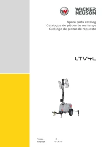 Wacker Neuson LTV4L Light Tower Spare Parts Catalog - Version 1.1 PDF