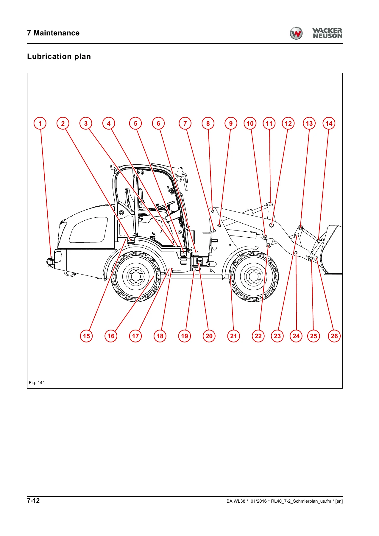 Wacker Neuson WL38 RL40 Wheel Loader Operator's Manual 2016 – PDF Download - Image 3