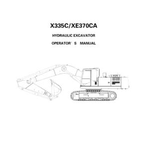 XCMG XE335C & XE370CA Hydraulic Excavator Operator's Manual 2014 - PDF Download