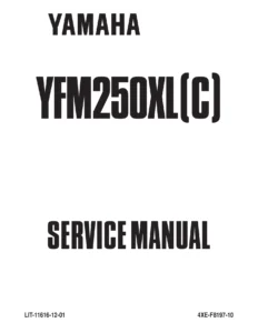 Yamaha YFM250XL Bear Tracker Service Manual 1998-2001 PDF