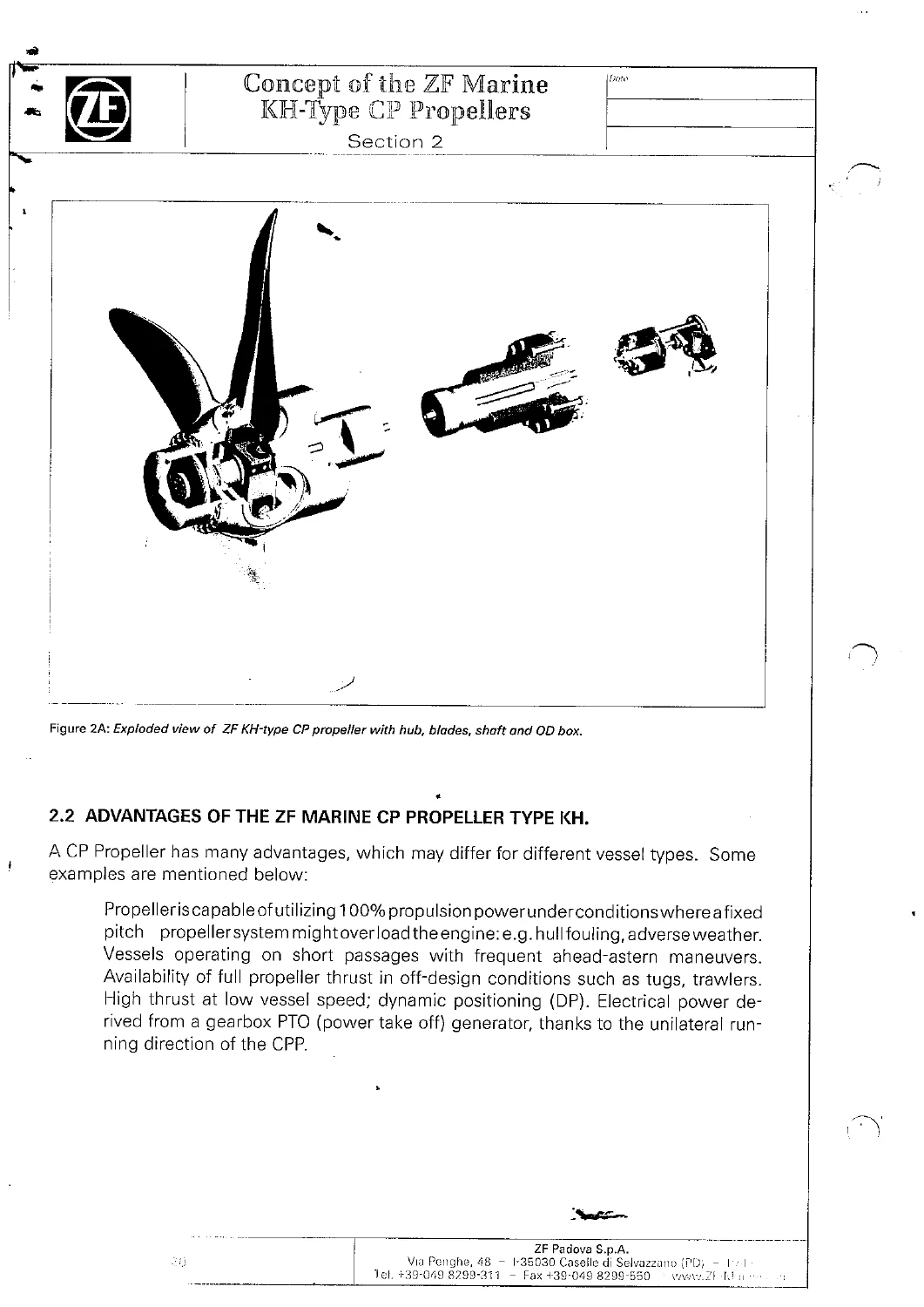 ZF Marine KH 680 CP Propeller Maintenance and Operation Manual - YUEXIN 2ND LH + RH - Image 2